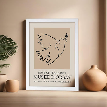 Poster Master Vintage Poster - Retro Minimalist Print - Gift for Artist, Friend - Dove Of Peace