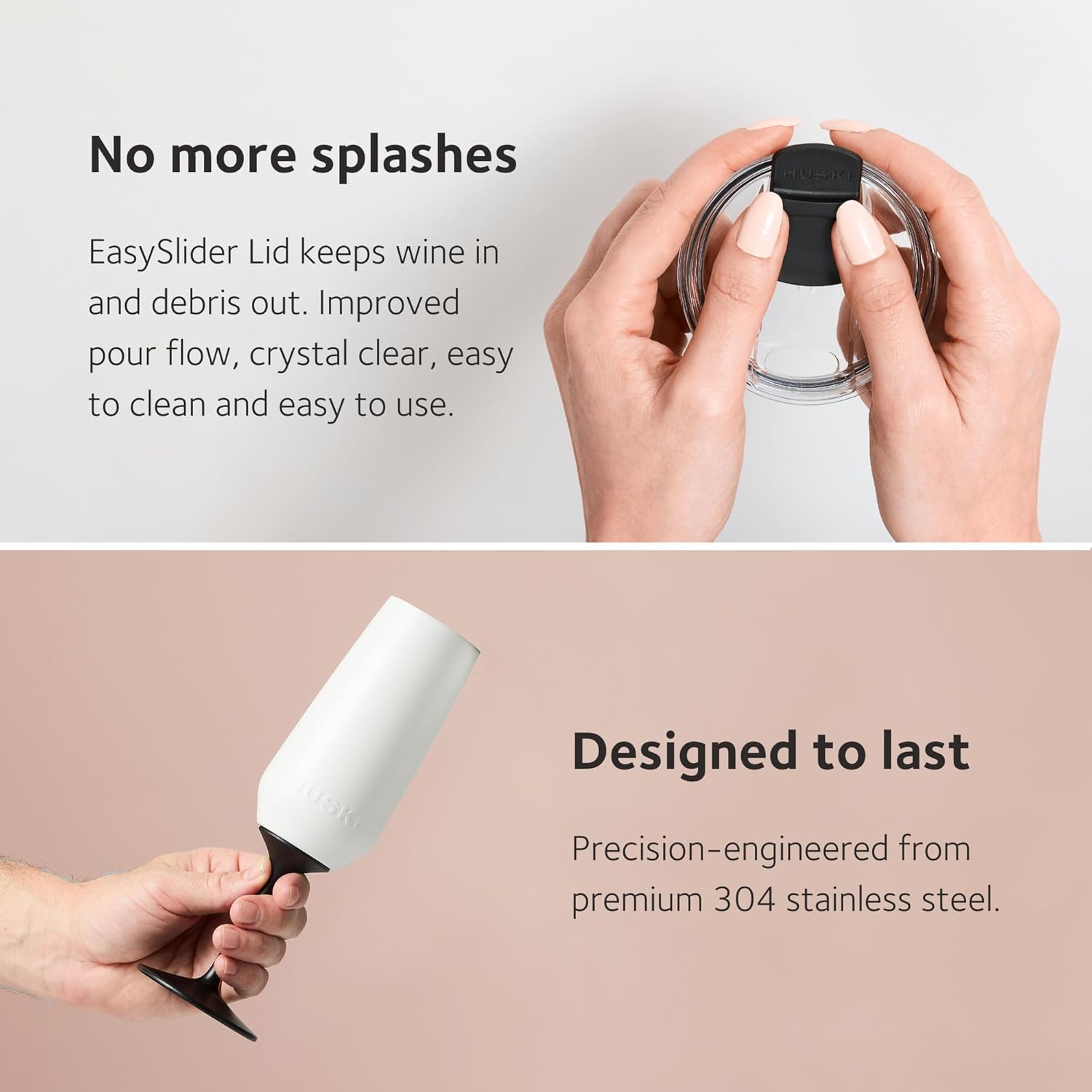 Huski Champagne Flute | NEW | Award-winning Design with Detachable Stem | Premium Stainless Steel