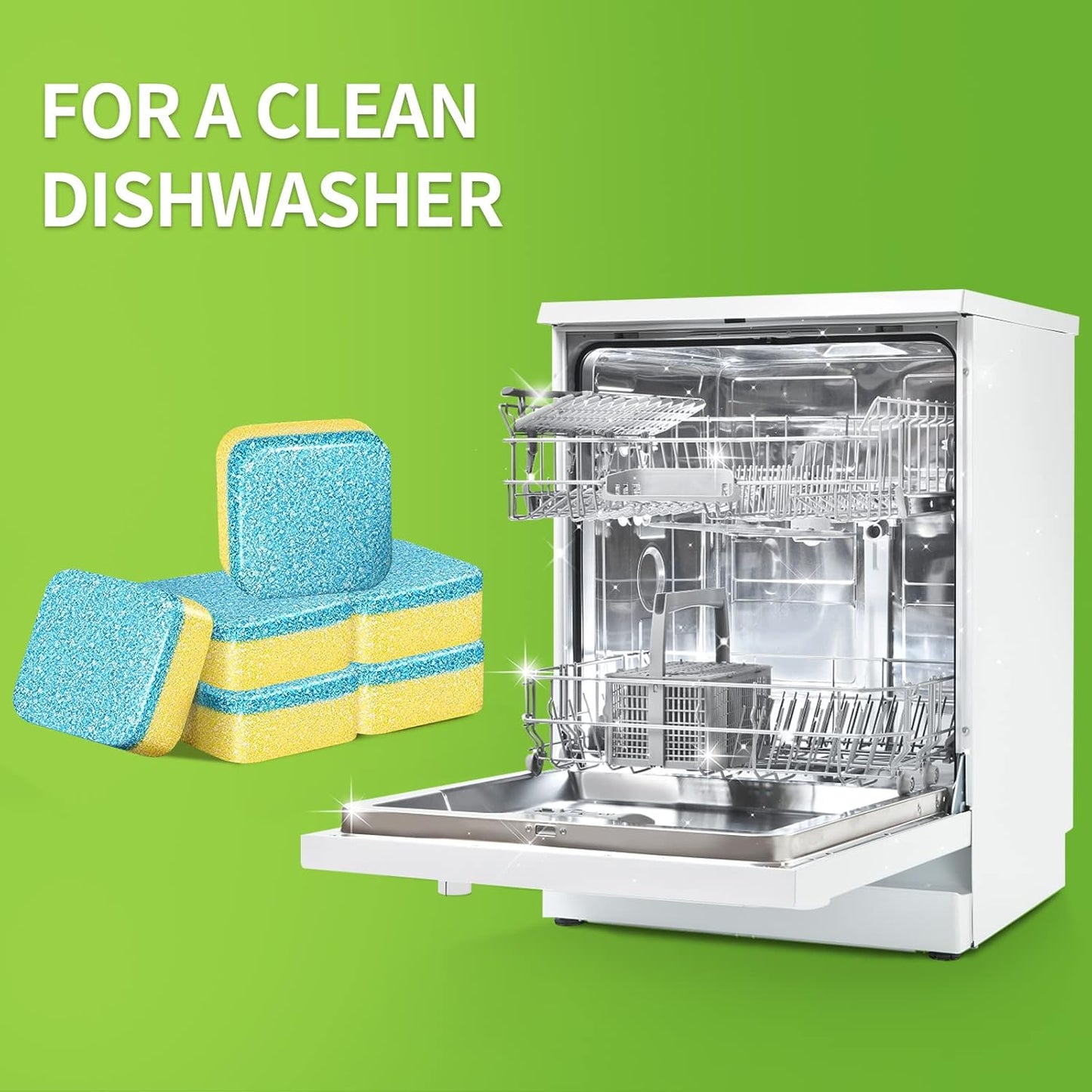 NATRUTH Dishwasher Cleaner And Deodorizer Tablets -30 Pack for Deep Cleaning, Deodorizing &