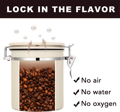 ShanSon Coffee Canister Airtight Coffee Container Stainless Steel Coffee Bean Storage Container