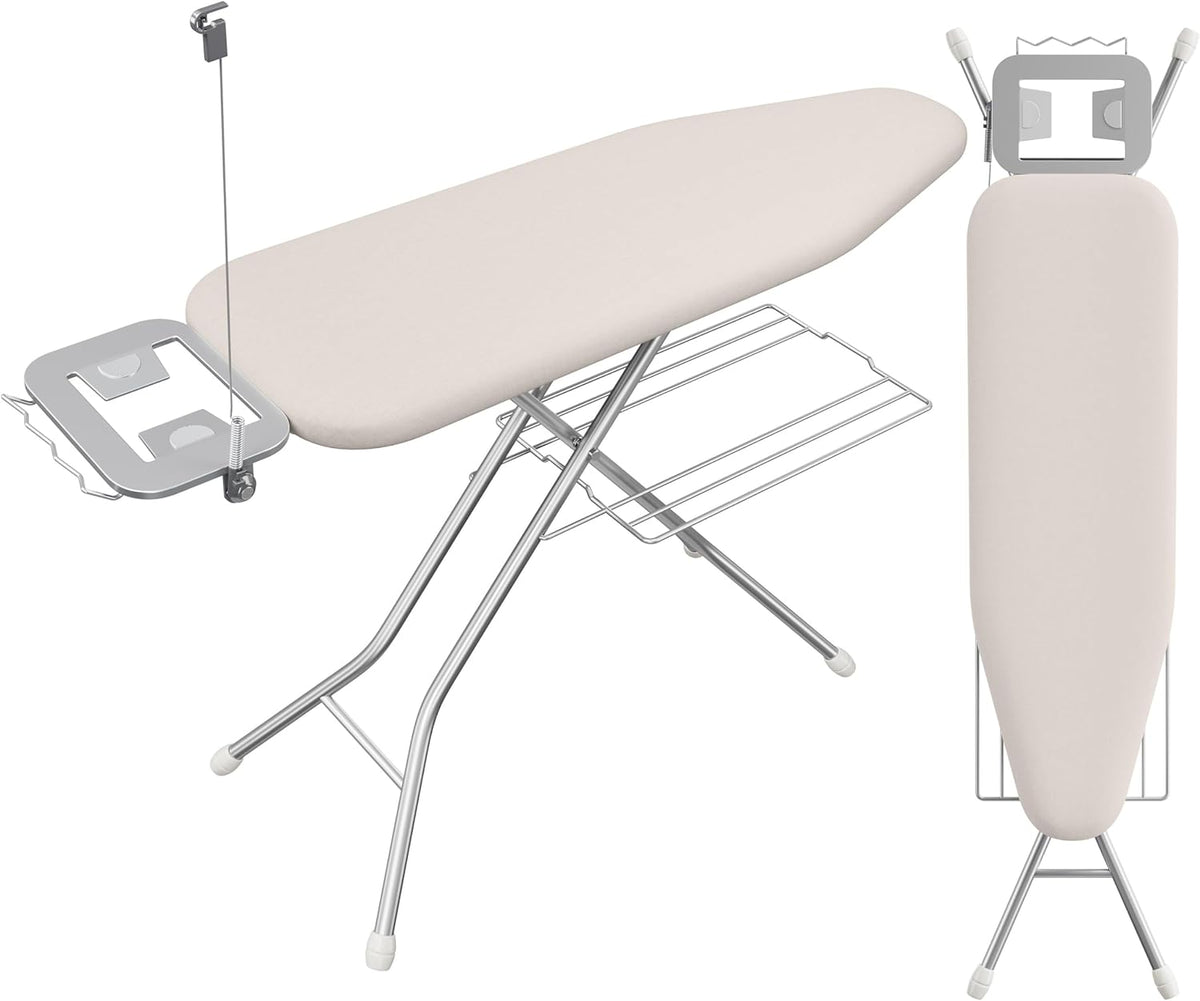 Yaheetech Ironing Board, Compact Iron Board with Cord Holder, Steam Iron Rest and Bottom Storage