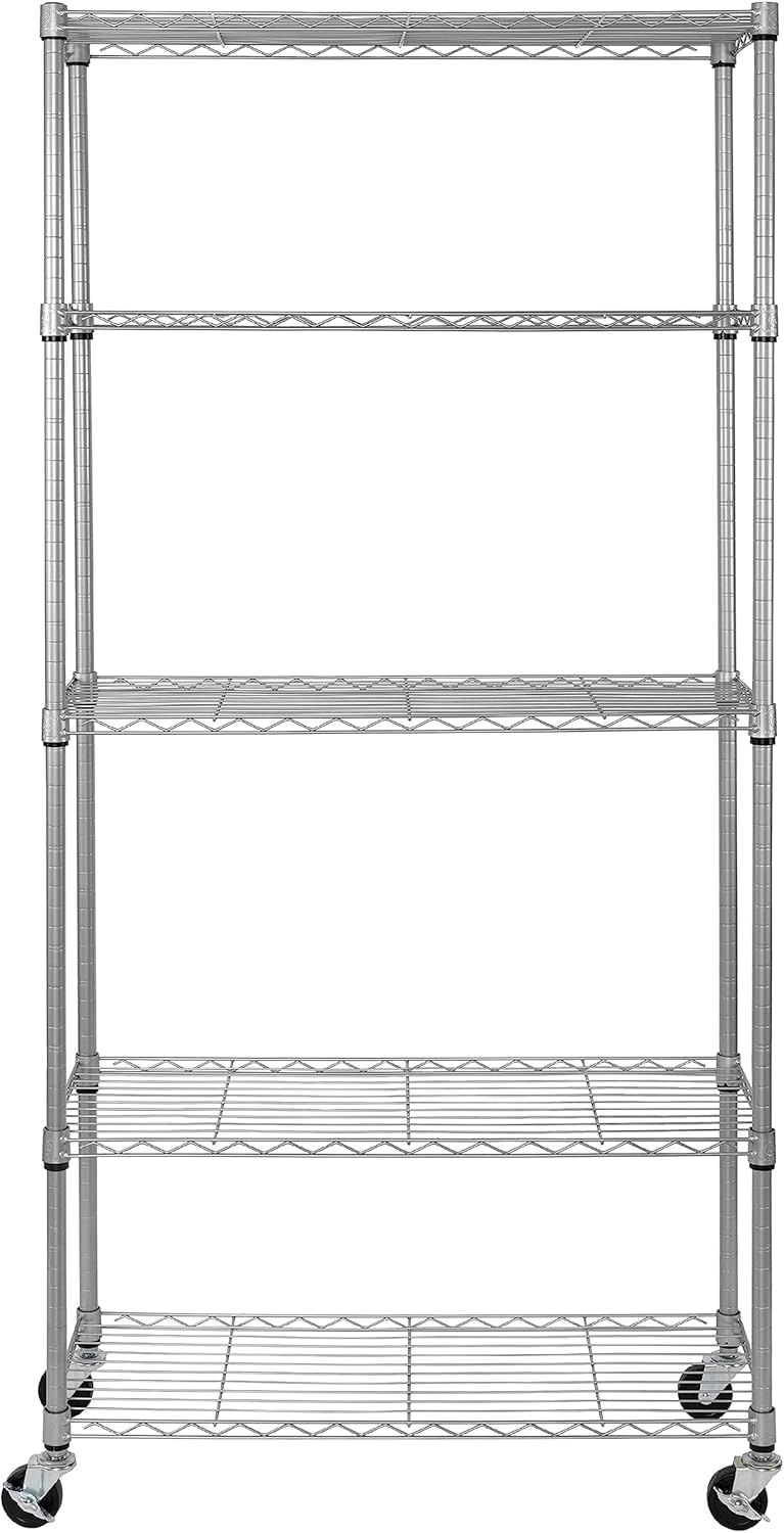 Seville Classics UltraDurable Heavy Duty NSF Solid Steel Wire Rack Storage Unit, Organizer for