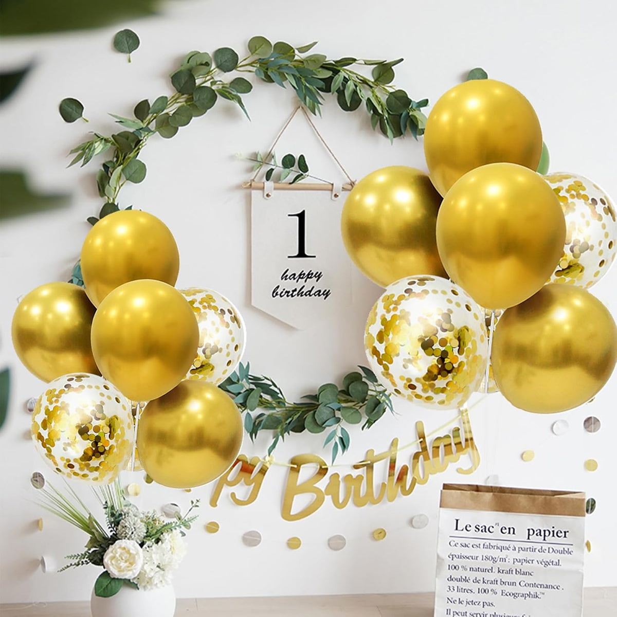 Gold Party Decorations Balloon Stand Centerpiece Table Decorations for Birthday Bridal Shower