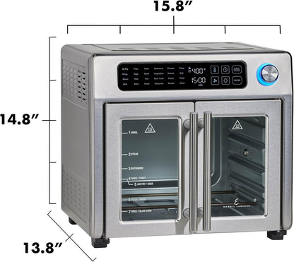 Emeril Lagasse Extra Large French Door Air Fryer Toaster Oven Combo, 24 Cooking Functions and