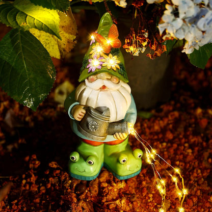 Solar Watering Can Gnome Light Waterproof - Funny Gnome Mother' s Day Gifts for Mom Women Solar