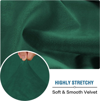 H.VERSAILTEX Velvet Stretch Couch Cushion Cover Plush Cushion Slipcover for Sofa Cushion Furniture