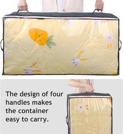 90L Under Bed Storage Containers, 6 Pack Underbed Closet Storage Organizer System, Moving Bags with