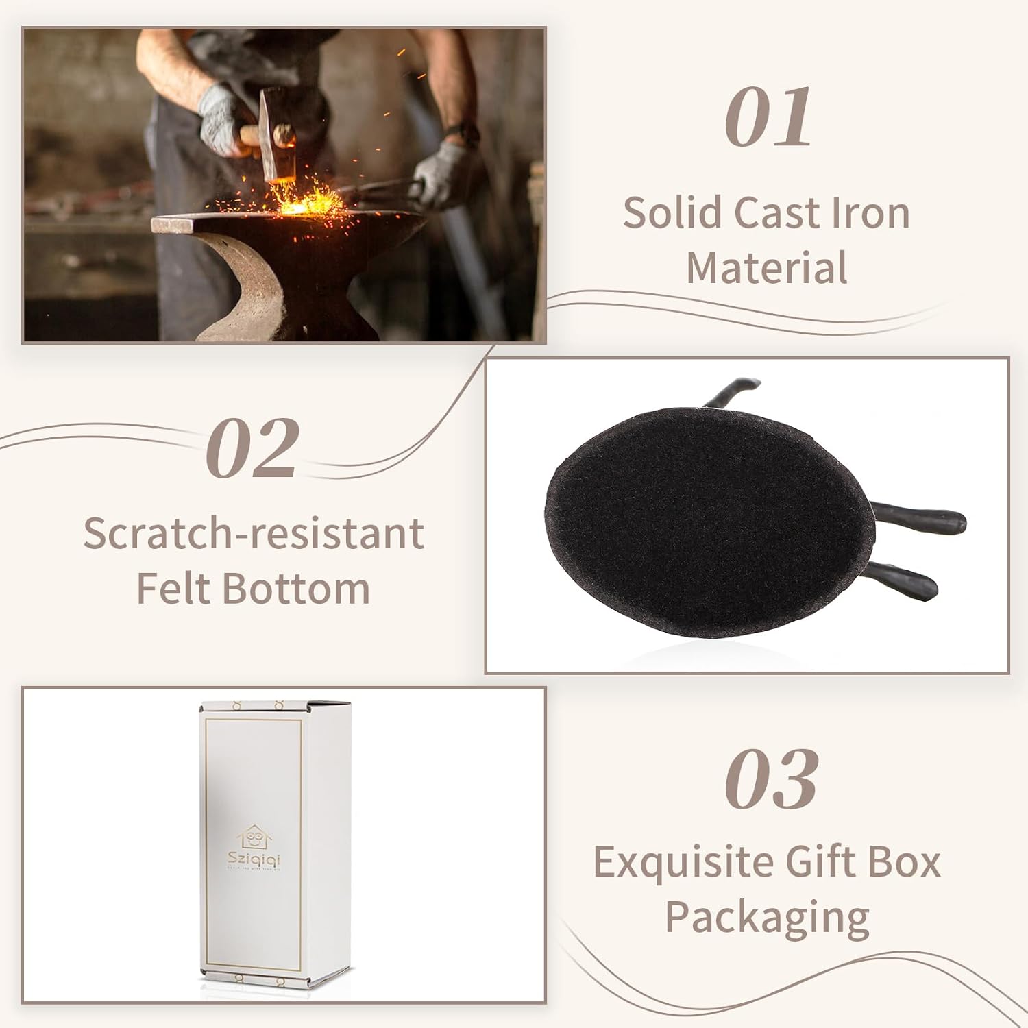 Sziqiqi Anniversary Wedding Gift for Couple: Iron 6th Anniversary Wedding Gifts for Her - Unique