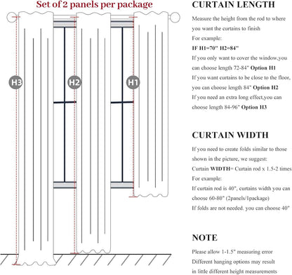 Room Darkening Cream Linen Curtains 92 Inches Long for Living Room/Bedroom, Neutral Pinch Pleated