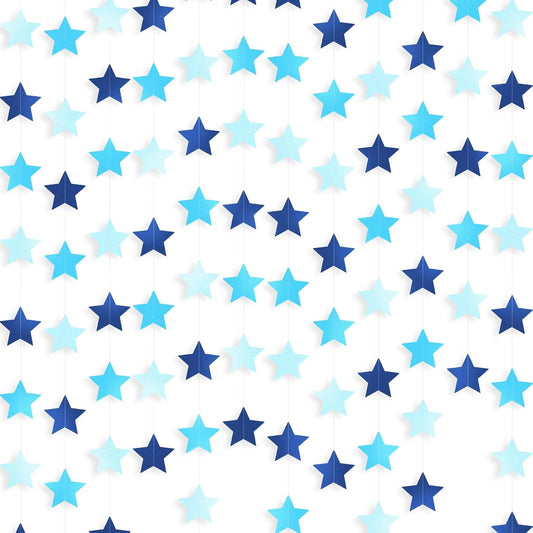 Patelai Glitter Star Garland Banner Decor 130 Feet Star Hanging Bunting Banner Twinkle Backdrop for