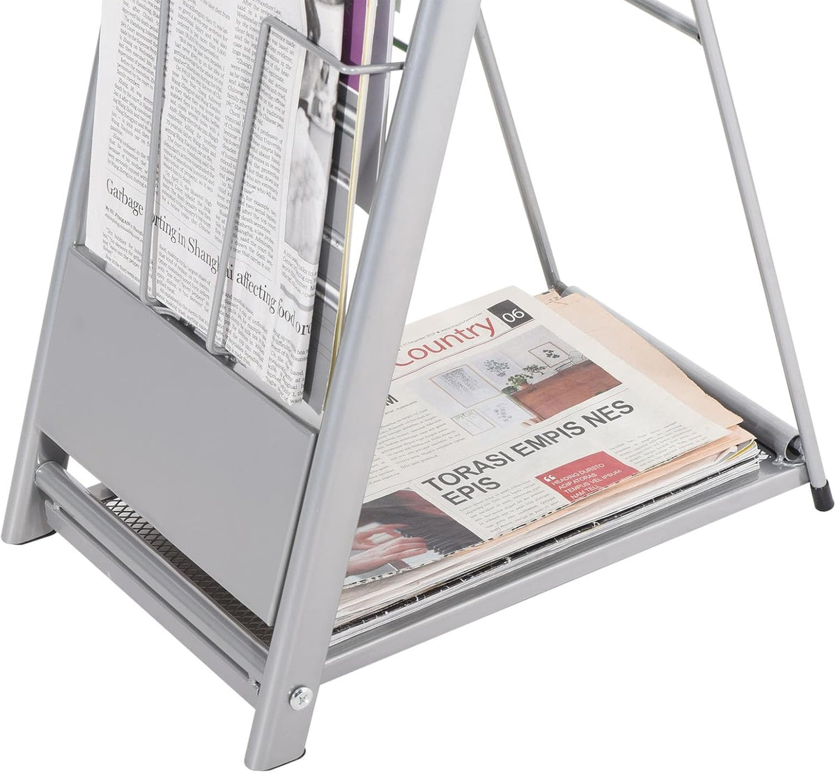 PATIKIL Detachable Magazine Display Racks Floor Standing 10 Layers Brochure Stand Catalog