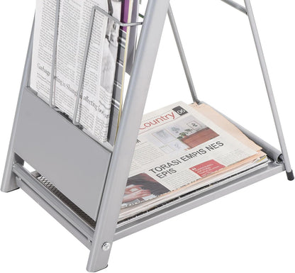 PATIKIL Detachable Magazine Display Racks Floor Standing 10 Layers Brochure Stand Catalog