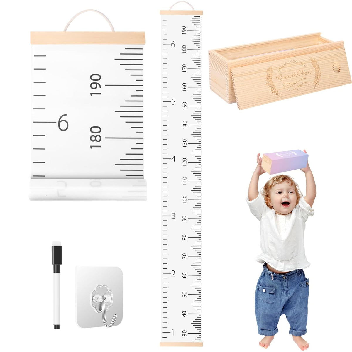 Height Chart for Kids Growth Chart for Wall Kids Height Wall Chart Kids Growth Chart Wall with