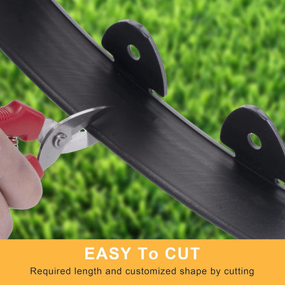No Dig Landscape Edging Kit 60FT 2IN Tall with Scissors, Heavy Duty PP Material Garden Edging with