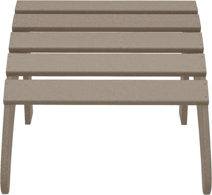 WestinTrends Outdoor Ottoman, Patio Adirondack Ottoman Foot Rest, All Weather Poly Lumber Folding