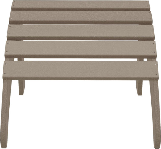 WestinTrends Outdoor Ottoman, Patio Adirondack Ottoman Foot Rest, All Weather Poly Lumber Folding