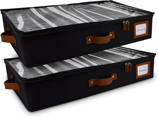 HOMELUX THEORY 2pc Under Bed Storage Containers, Bedroom Under the Bed Drawer Storage Organizer