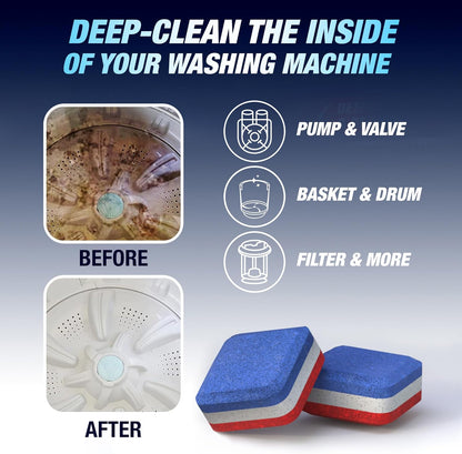 Washing Machine Cleaner Tablets 28 Pack for HE Top Load - Eco Friendly Washer Machine Cleaning
