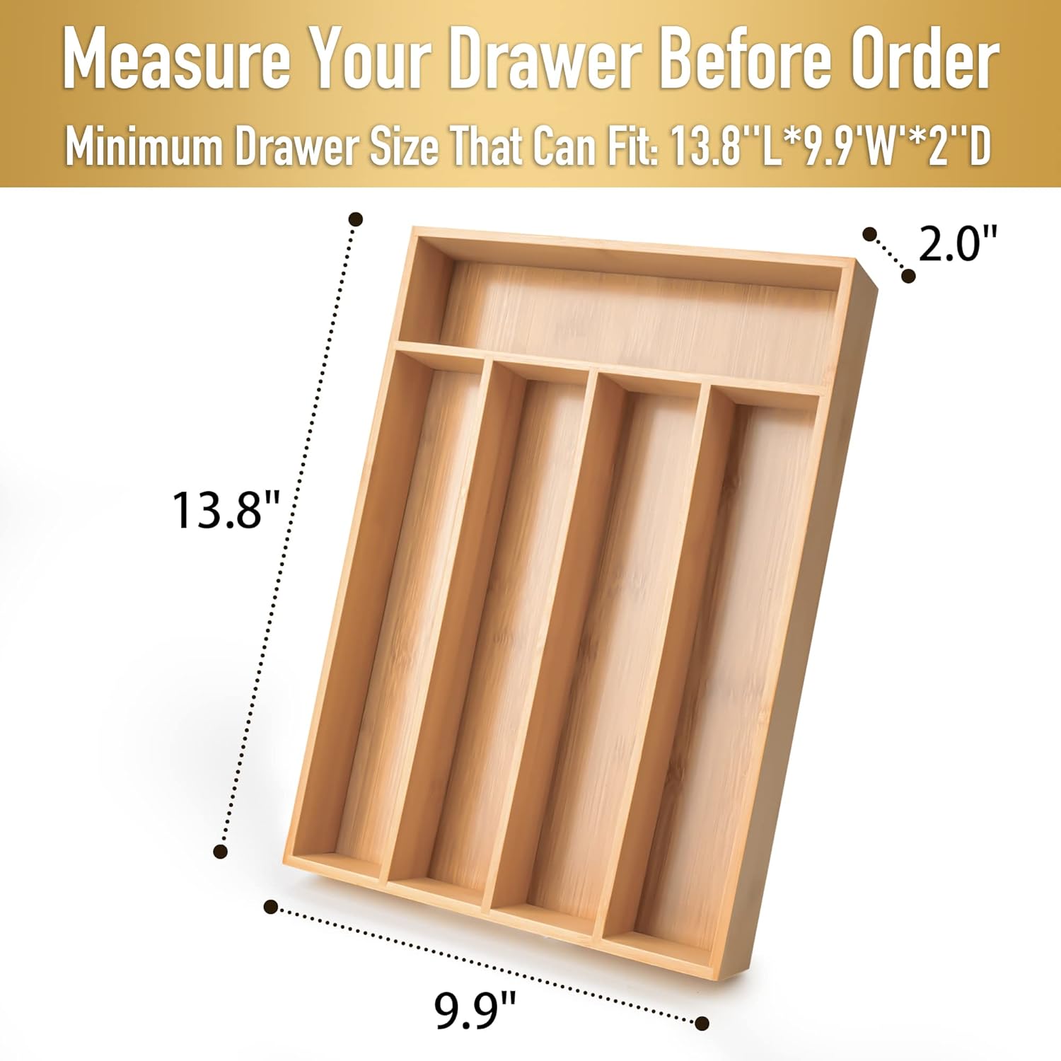Silverware Organizer Kitchen Drawer Organizer Utensil Organizer Bamboo Silverware Holder Cutlery