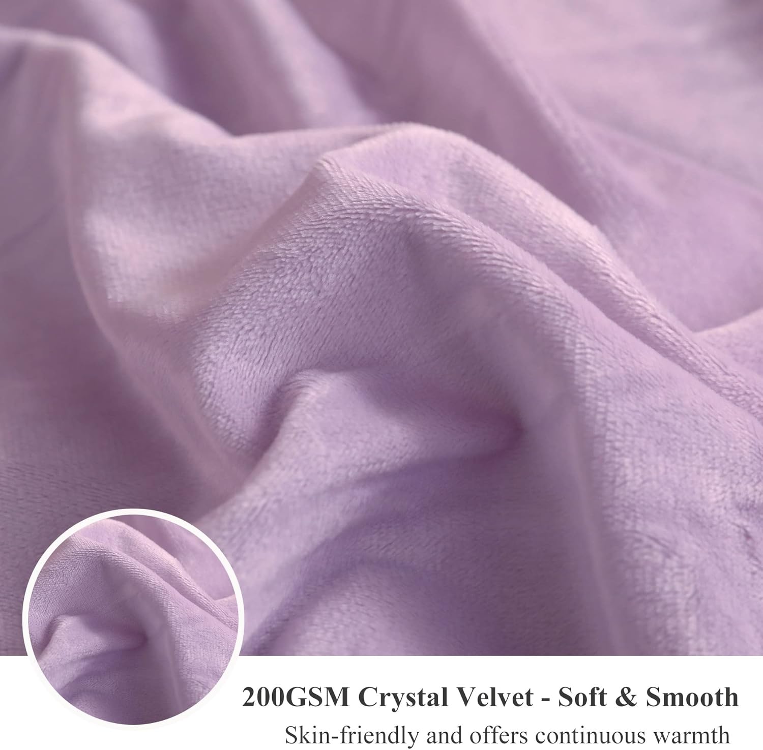 XeGe Luxury Faux Fur Bed Blanket, Soft 60x90 Lavender Fluffy Throw, Shaggy Plush Decorative Couch