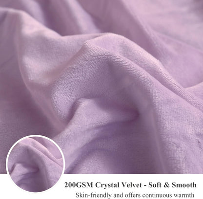 XeGe Luxury Faux Fur Bed Blanket, Soft 60x90 Lavender Fluffy Throw, Shaggy Plush Decorative Couch