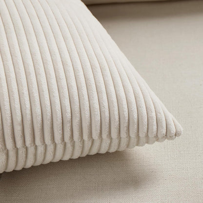 Fancy Homi 2 Packs Cream Lumbar Decorative Throw Pillow Covers 16x32 Inch for Living Room Couch Bed