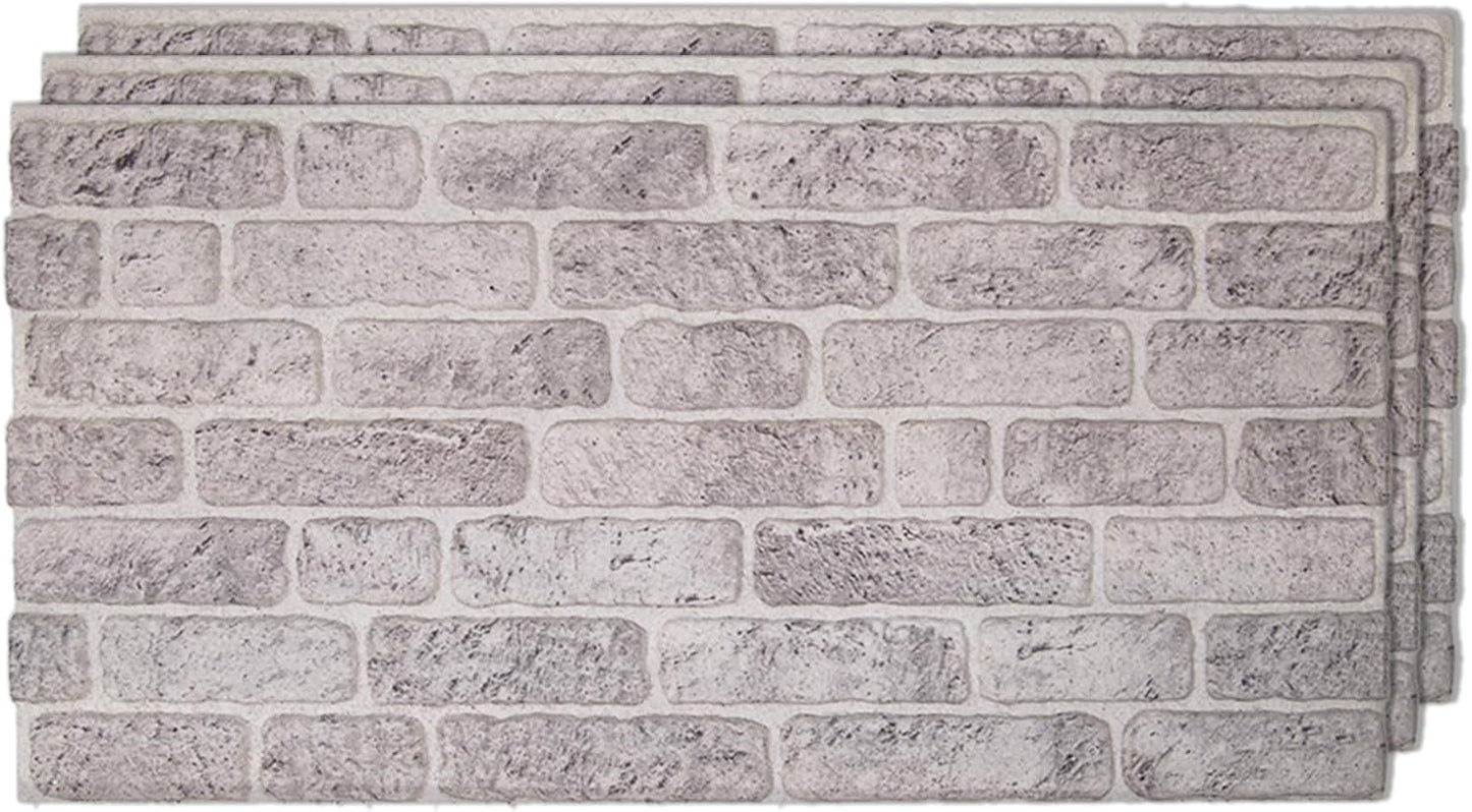 IZODEKOR 3D Wall Panels Brick Effect - Cladding, Stone Look, Styrofoam Facing for Living Room
