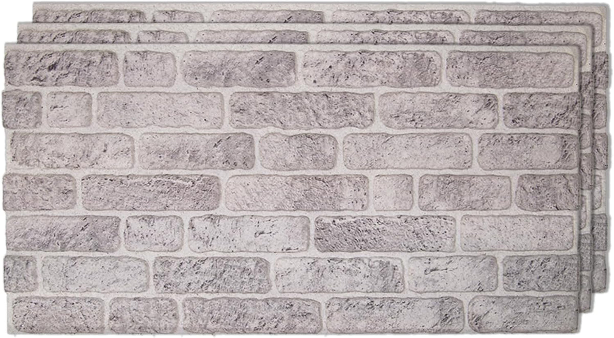 IZODEKOR 3D Wall Panels Brick Effect - Cladding, Stone Look, Styrofoam Facing for Living Room