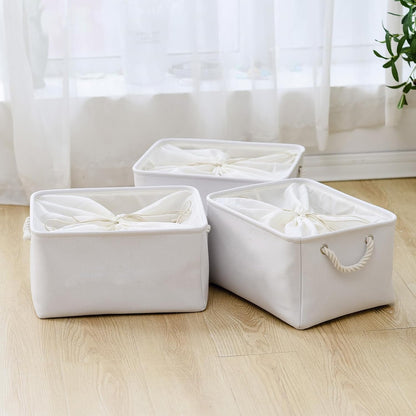 TheWarmHome Storage Basket for Gifts Empty - X Large - 3 Pack 17.7L×13.8W×9.8H in Collapsible