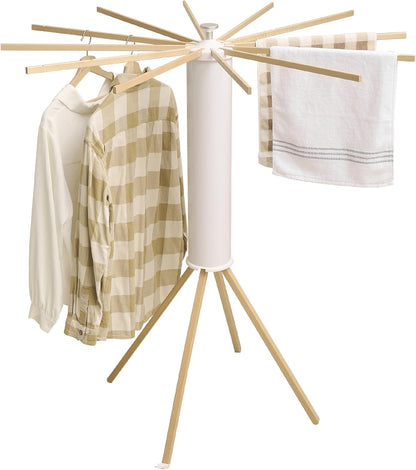 JOOM Four Legs Clothes Drying Rack, Garment Rack Portable and Foldable Space Saving Laundry Drying