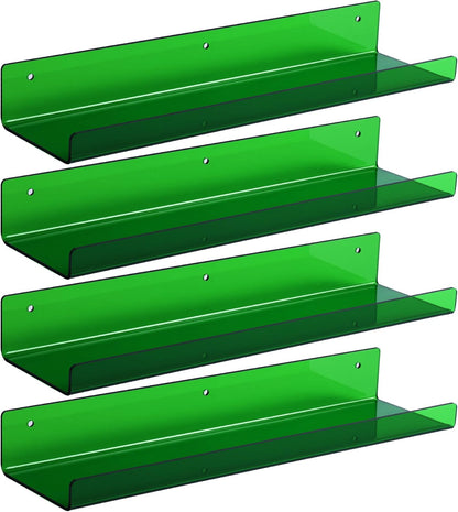 upsimples Acrylic Shelves for Wall Decor, 15" Display Shelf Perfume Organizer for Bathroom