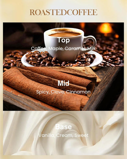 M&SENSE Roasted Coffee Scented Candle, 3 Wick Soy Natural Wax Candles, 35oz 150H Long Lasting