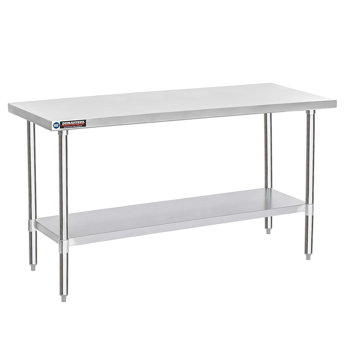 DuraSteel 24x72 Stainless Steel Work Table - NSF Commercial Prep Metal Table - Outdoor Pizza Oven