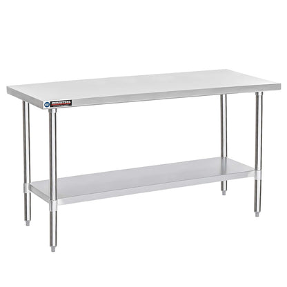 DuraSteel 24x72 Stainless Steel Work Table - NSF Commercial Prep Metal Table - Outdoor Pizza Oven