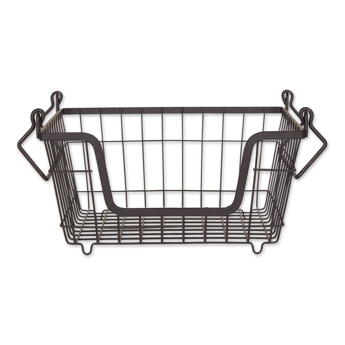 DII Metal Wire Utility Storage Bin, Small, 11x11x6", Black