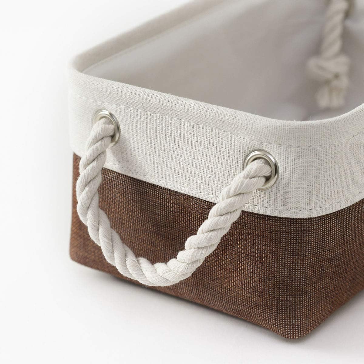 Small Storage Baskets for Shelves,Fabric Storage Baskets for Closet,Rectangular Collapsible Baskets