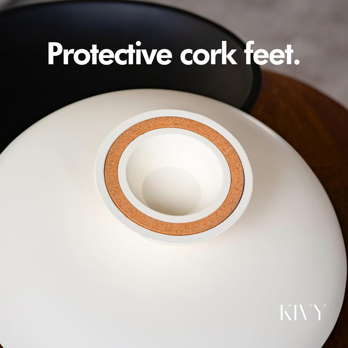 KIVY Concrete Fruit Bowl for Kitchen Counter - Large Decorative Bowl for Home Decor - Modern Fruit