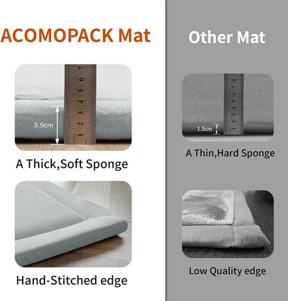 ACOMOPACK Baby Play Mat for Floor,1.3" Thick Memory Foam Area Rug for Living Room,Soft Velvet