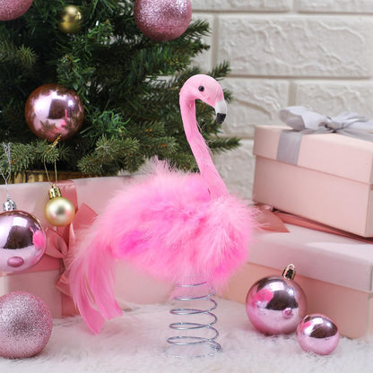 Retisee Flamingo Christmas Tree Topper Artificial Feather Flamingo Christmas Flamingo Tree Topper