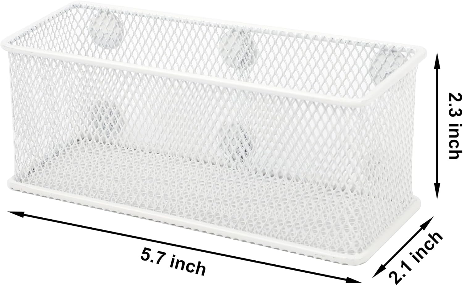 EASEPRES Magnetic Pencil Holder Set of 6 - Wire Mesh Storage Baskets Organizer with Strong Magnets