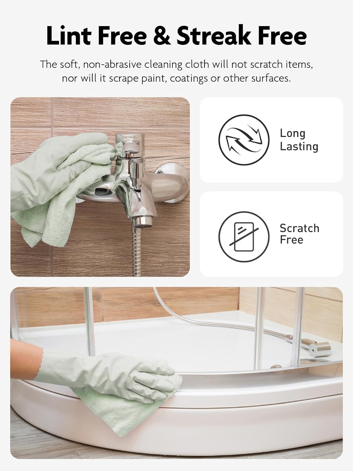 Fantasticlean Microfiber Cleaning Cloth Roll -75 Pack, Tear Away Microfiber Towels, 12" x 12"