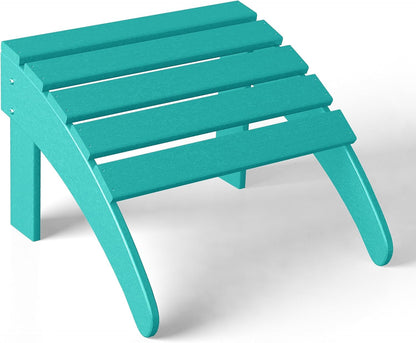 WestinTrends Outdoor Ottoman, Patio Adirondack Ottoman Foot Rest, All Weather Poly Lumber Folding