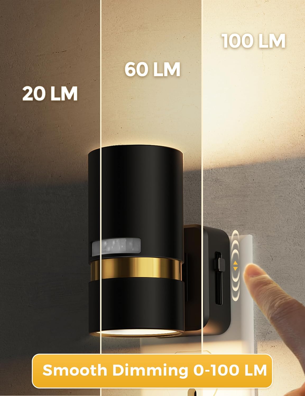 L LOHAS LED Motion Sensor Night Light Plug in, Night Lights Plug into Wall with Adjustable
