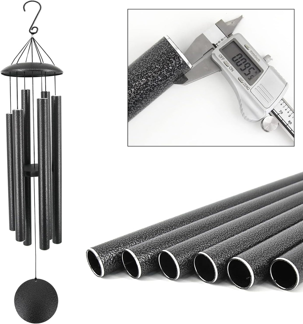 ASTARIN Wind Chimes Outdoor, 45-Inch Memorial Wind Chimes with 6 Heavy Tubes, Unique Outdoor Decor