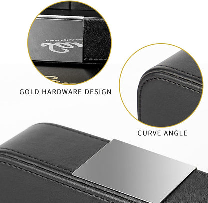 SANZIE Luxury Leather Desktop Storage Small Catchall Organizer Decorative Tray for Entryway Table
