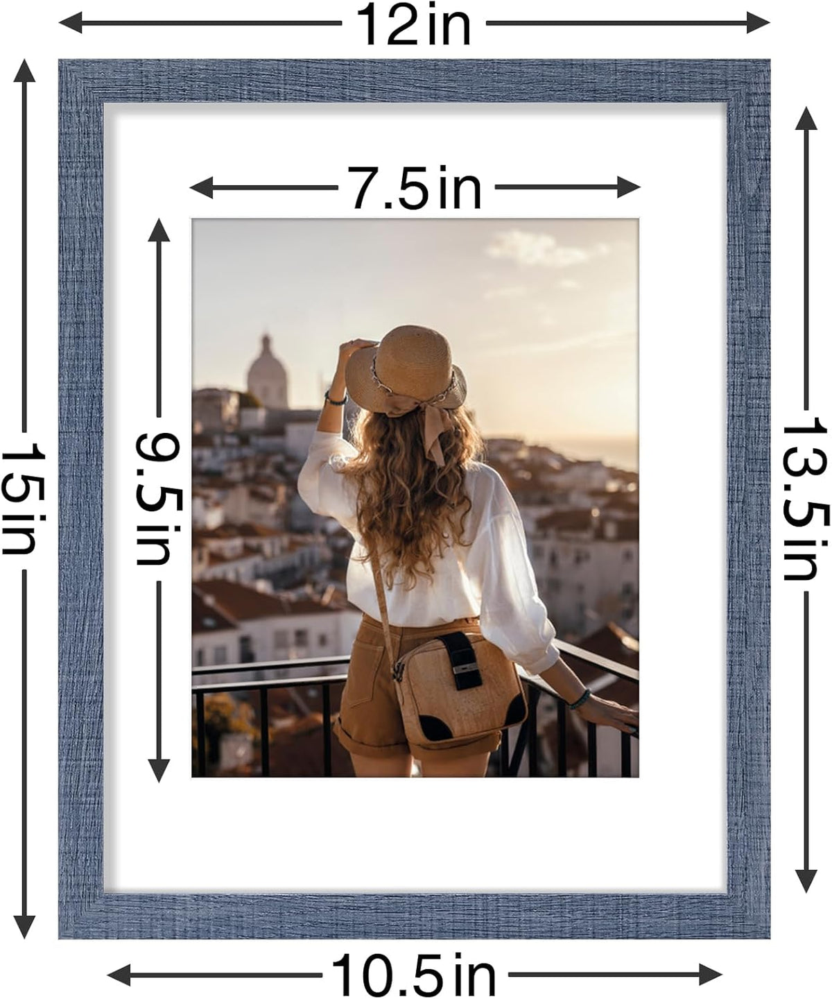 Vittanly 11x14 Picture Frames Set of 9, Shatter Resistant Plexiglass, Display 8x10 Pictures with