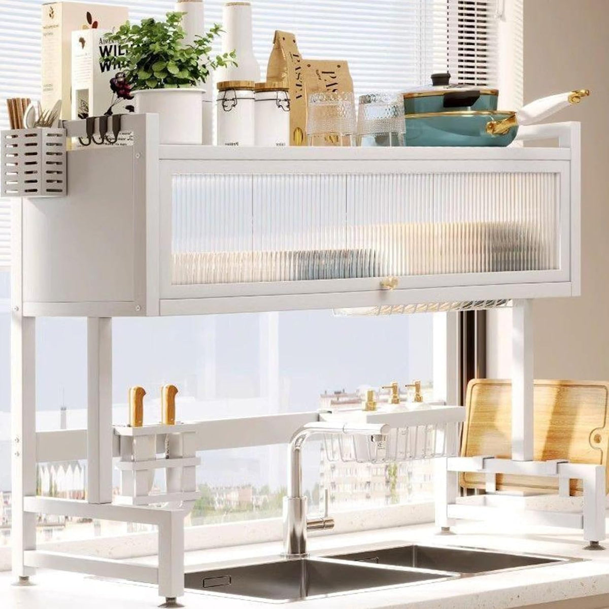 Home Furnishing Over The Sink Dish Drainer Drying Rack 3 Tier Over Sink Dish Rack for,oversink Dish