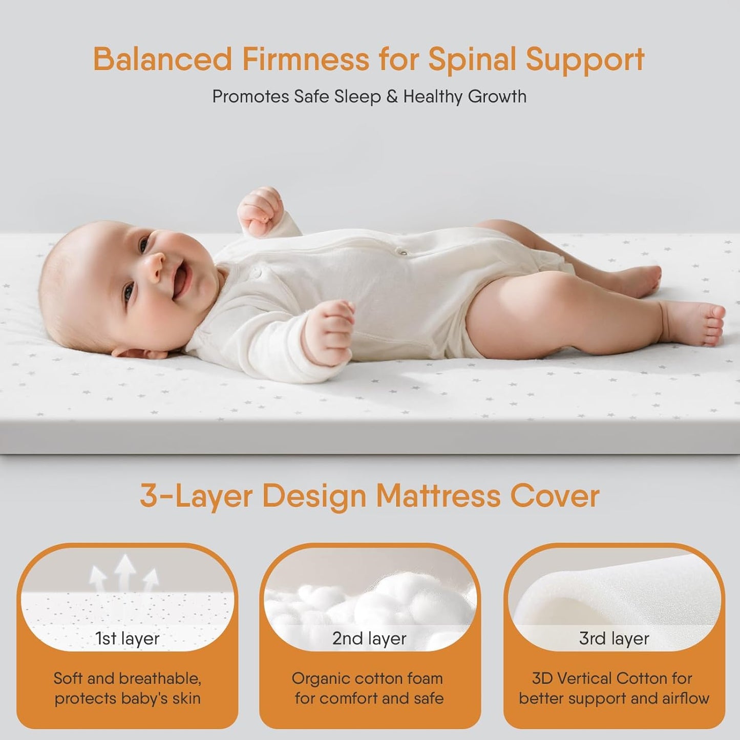 3-in-1 Baby Bassinet, Rocking Bassinet, Bedside Bassinet for Baby, Stable and Secure Bassinet