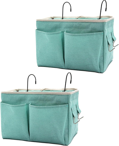 2-Pack Bedside Caddy Bedside Hanging Storage Basket Multi-Function Organizer Caddy for Bunk and