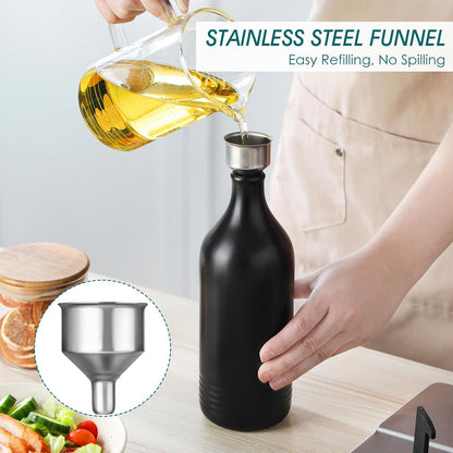 vancasso 20 Oz Ceramic Olive Oil Dispenser Bottle, Bottle Dispenser with Spout and Funnel for